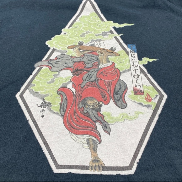 Volcom Men's Nozaka Surf Short Sleeve Black T-Shirt Men's Small - Picture 3 of 6